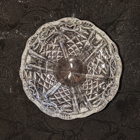 Anna Hutte Crystal Rose Bowl Hand cut Bleikristall Germany 24% Lead Crystal - Picture 5 of 9